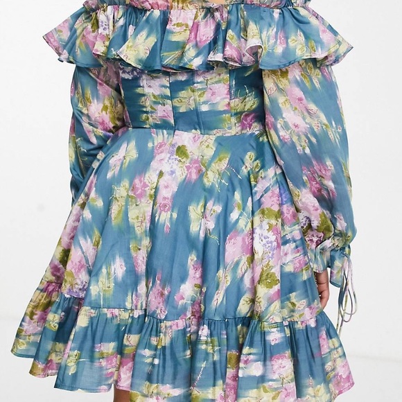 Corset style summer dress - perfect for wedding guest.  Only worn once. - Picture 2 of 2